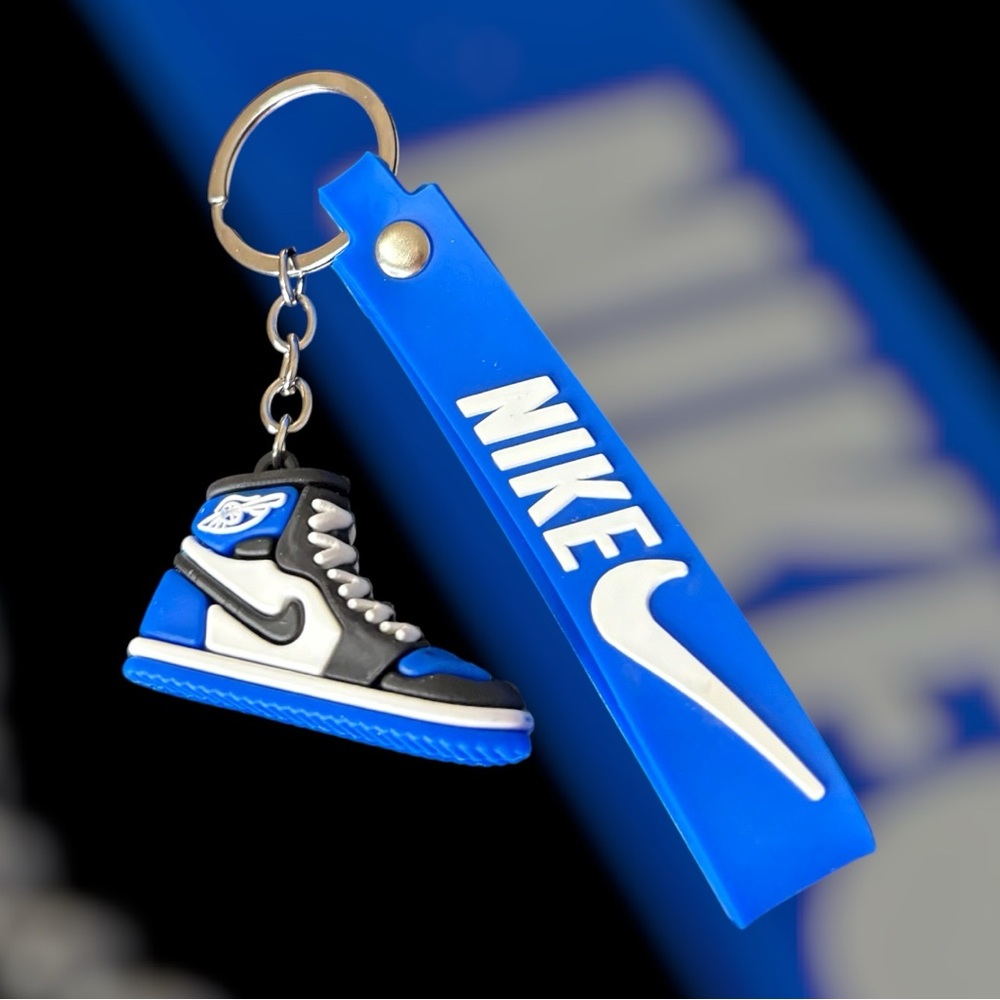 Nike Blue and Black Sneaker Keychain